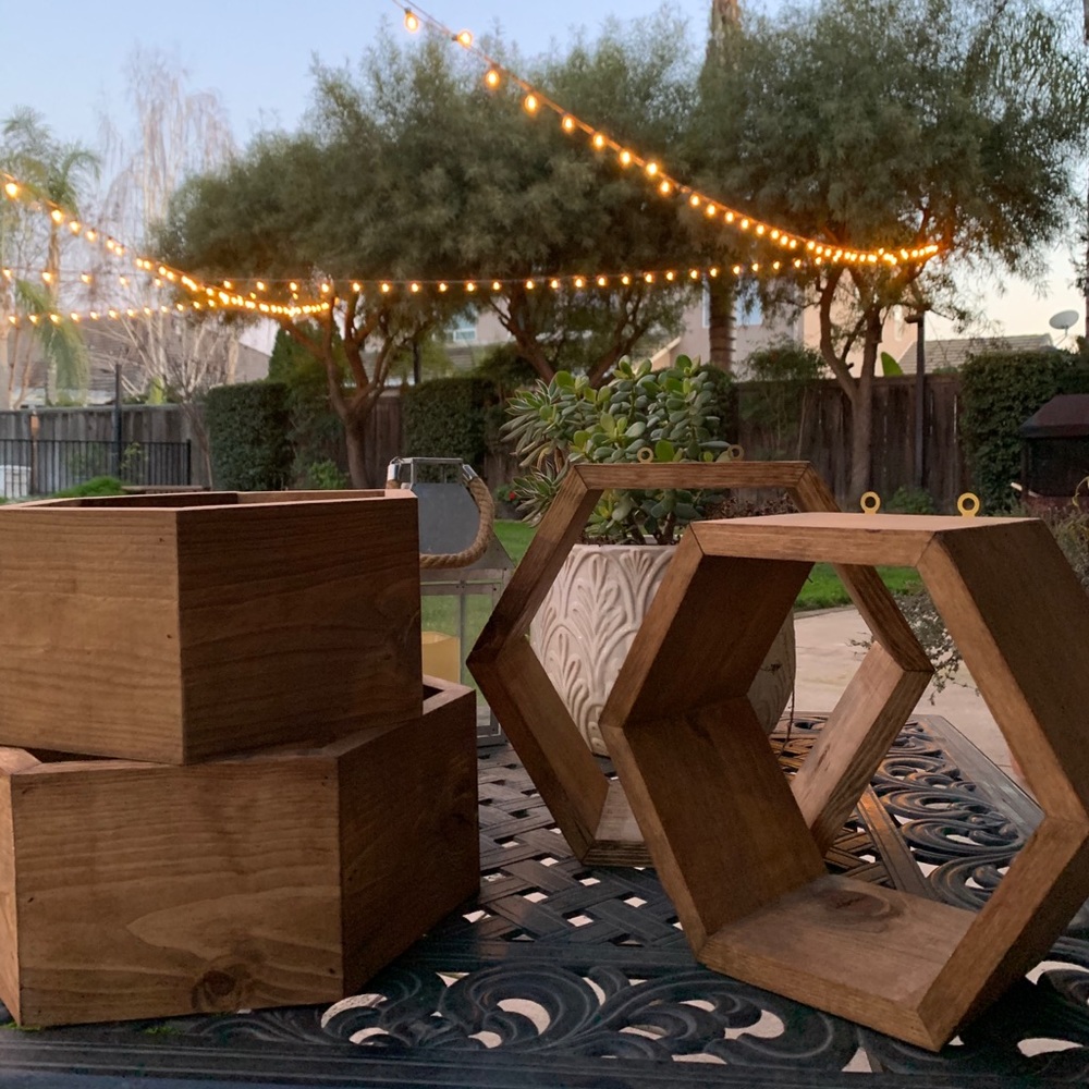 Honeycomb “hex” shelves